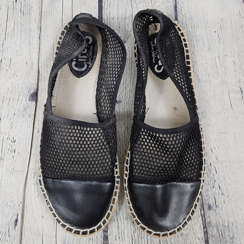 CIRCUS by SAM EDELMAN | Lena mesh & leather espadrille slipon flats